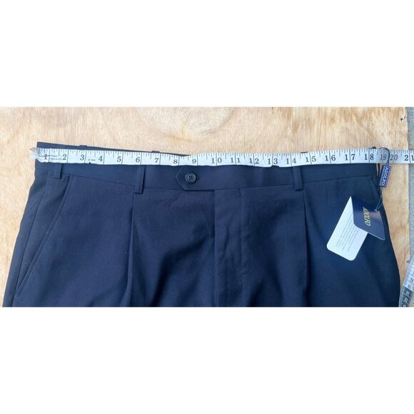 Adolfo Men’s Classic Pleated Black Dress Pants Trousers Size 38x30 Formal - Picture 10 of 15